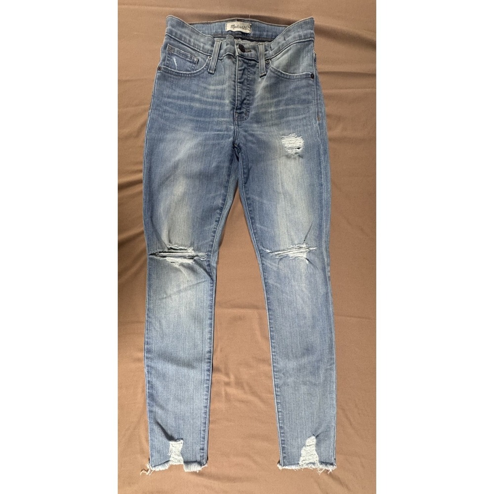 Madewell 9" High Rise Distressed Skinny Jeans 25
